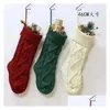 Christmas Decorations Personalized High Quality Knit Stocking Gift Bags Xmas Socking Large Decorative Socks Drop Delivery Home Garden Dhche