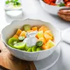 Plates Creative Polar Bear Iceberg Shape Design Ceramic Bowl Dessert Fruit Salad Hållbar Easy Clean Clean High Copacity Söt ZD929