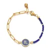 Charm Armbänder ZMZY 12 Konstellationen Armband für Frauen Gold Farbe Edelstahl Geburtstag Party Geschenke Schmuck Geschenk Pulsera