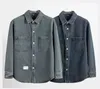 PRA Plus Size Jean Men S Judget Screet Metal Triangle Denim Shirt Coat Disual New Bomber Autumn Fashion Jacke جودة عالية