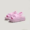 Kuşkusuz Terlik Platformu Sandal Kaydırıcılar Macaron Kalın Alt Alt Slip Slip Yumuşak Alt Moda Ev Takıntısı Kadınlar Plaj Flip-Flops Ladies Çift Terlik 03