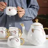 Tassen Nordic Keramik Wasser Set Haushalt Luftgekühlten Wasserkocher Tasse Und Tablett Kombination