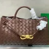 Borsa a tracolla quadrata di qualità con specchio a cassetta intrecciata Borsa da donna con motivo a lettera Borsa a tracolla firmata rosa Borsa shopping double face da donna Pochette Grande capacità