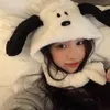 Berets Korean Ear Hat Autumn And Winter Warm Cute Cartoon Long Ears Puppy Lamb Wool Fashion Pullover Beanie Hats For Men Women