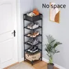 Supports de rangement Racks Armoire Simple Cintre à chaussures Étagère après une seule rangée de porte de chambre à coucher N Petit coin permettant d'économiser de l'espace Chaussures anti-poussière d'intérieur 230912