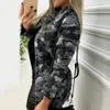 Women's Trench Coats Fashion Autumn Casual Women Lapel Jacket Well Fit Camouflage Print Lady Streetwear for Working 230912