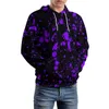 Sweats à capuche pour femmes Purple Splash Casual Abstract Art Print Kawaii Graphic Loose Sweat à capuche à manches longues Hip Hop Oversize Sweats à capuche