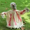 Autres fournitures de fête d'événement Creepy Zombie Lawn Stake Garden Horreur Thème Party Favors Patio Prop Contrôle vocal Swing Ghost Halloween Décoration Scary Doll 230912