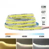 FCOB CCT LED Light Strip 512 LEDs High Density Flexible FOB COB 10mm LED Tape RA90 Warm Cool White Linear Dimmable DC24V 1M 5M LL