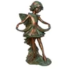 Decoratieve objecten beeldjes Emily Flower Fairy in bronspatina Patio groot beeld 230912