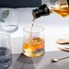 Copos de vinho GIANXl Glitzy Whisky Vidro Transparente Engrossar Copo de Fundo Leite Cerveja Suco Chá Café Drinkware