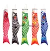 Bandeiras de banner Koinobori Koi Nobori Carpa Windsocks Flâmulas Decoração de bandeira de peixe colorido Med Fish Kite Bandeira Pendurada Decoração de parede 40cm 55cm 70cm 100cm 150cm 200cm 300CM