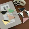 Hair Clips Barrettes Hair Clips P brand inverted triangle letter P light luxury designer alloy spring clip simple temperament fashion hairpin female top quality 8 st