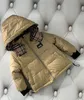 Vestes 2023 Nouveaux enfants Puffer Down Manteaux Designer Luxe À Capuchon Réversible Plaid Manteau Mode Filles Garçons À Capuche Hiver Chaud Canard Vers Le Bas Vestes Noir Bébé Vêtements