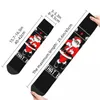 Calcetines para hombres Calcetín loco divertido para hombres Negro Santa Ju Danza Hip Hop Harajuku Navidad Patrón sin costuras Impreso Niños Equipo Novedad Regalo