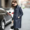 Women's Leather Jacket Genuine Long Loose Trech Coat Female Real Sheepskin Coats Fashion Autumn Winter Jackets For Wo2023