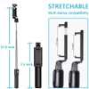 Monopiedi per selfie 3 in 1 Wireless Bluetooth Selfie Stick Monopiedi pieghevoli Mini treppiede Monopiede espandibile con telecomando per IOS Android K07 L230913