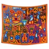 Tapissries Retro Mexikansk Jalisco Culture Native Folk Art Huichol Colored Yarn Paintings Tapestry av Ho Me Lili för vardagsrumsheminredning 230912