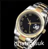 8 stili unisex orologi automatici indice bianco quadrante a due tono datejust 36mm/41mm wimbledon romano bianco argento blu a blu sfollati da donna orologio da polso da donna da donna