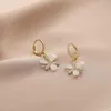 Dangle Earrings Flower Trace Small Fresh Crystal Temperament Wild Dongdaemun Super Fairy Female