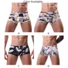 Calzoncillos Ropa interior sexy para hombre Calzoncillos bóxer elásticos que absorben todas las estaciones Troncos de bikini Calzoncillos planos con estampado ligero