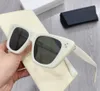 Okulary przeciwsłoneczne Cat Eye Ivory/ciemnoszare obiektyw 40187 Kobiety Summer Sunnies Gafas de Sol Sonnenbrille Uv400 Oczarowanie z pudełkiem