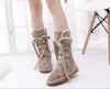 New High Barrel Snow Boots Women's Leather and Fur One Piece Plush Thickened Cotton Shoes Large Winter Flat Bottom Warm Long Boots Big Size 35-43