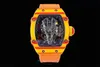 RM27-03 True Tourbillon Watch TPT Quartz Material Integrerat gjutningsfodral och Base Watch Bridge Grade 5 Titanium Structure Sapphire Mirror Designer Watches