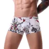 Calzoncillos Ropa interior sexy para hombre Calzoncillos bóxer elásticos que absorben todas las estaciones Troncos de bikini Calzoncillos planos con estampado ligero