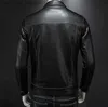 Piel de hombre Piel sintética 2022 Chaqueta de cuero sintético para hombre Slim Fit Stand Collar Bolsillo PU Chaqueta Anti-viento Motocicleta Solapa Cremallera diagonal 4XL mm88llh06 L230913