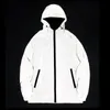 Herrgravrockar Autumn Clean Edition Reflective Hooded Coat Fashion Brand Casual Loose Sports Charge Men Clothing 230912