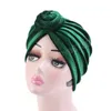Turban à nœud en velours pour femmes, bandeau extensible, Hijab musulman, casquette indienne nouée, Bandana, accessoires pour cheveux de chimio pour dames, nouvelle collection