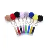 19 Colors Fashion Credit Card Pler Pompom Keychains Acrylic Debit Bank C Ard Grabber Long Nail Atm Keychain Cards Clip Nails Key Drop Delive