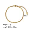 Anklets 18K Gold Titanium Steel Tarnish Hypoallergenic M 6Mm 8Mm Cuban Link Chain For Women Summer Beach Foot Bracelet Jewelry Drop De Dh0Wq