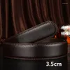 Belts 3.0cm 3.5cm Wide No Buckle Cow Leather Automatic Belt Body Strap Without Men Good Quality Male