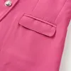 Jaquetas crianças outono casacos para meninas manga longa rosa casual blazers outerwear moda infantil duplo breasted botão blazer