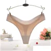 PAUGNE FEMMES FEMMES Vêtements string de glace Silk Sumy Sexy Samant Scarmouss Panty Low Rise G-String Tra Thin Lady Underwear Lingeries Dropship OT98Q