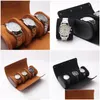 Jewelry Pouches Bags Slots Watch Roll Travel Case Portable Leather Storage Box Slid In Out Pouches Drop Delivery Packaging Display Otfps