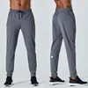 LL-Mens Pants Men Running Sport Breathable Trousers Adult Sportswear Gym Exercise Fitness Wear Fast Dry Elastic Drawstring Long Pant V3