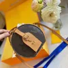 Cases dapu designer bag women's hundred crossbody bag small round cake bag classic PU bag with box