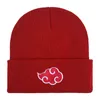 Gorro/bonés de caveira bordado narutos akatsuki gorro chapéu feminino masculino malha quente chapéus de inverno para hip-hop sólido casual gorros com punho bonnet 18 cores atacado