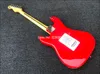 Custom Shop Jimi Hendrix Red Monterey Chitarra elettrica bianca Piastra manico con incisione speciale Manico in acero Tastiera in palissandro Ponte tremolo Whammy Bar Accordatore vintage