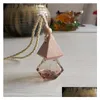 Essential Oils Diffusers Diamond Car Per Bottle Pendant Empty Air Freshener Fragrance Diffuser Glass Portable T2I52123 Drop Delivery H Dhodk