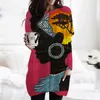 Kvinnors hoodies 2023 Höst 3D Porträtttryck Rund hals tröja mode Loose Street Hip Hop Y2K Wild Top Clothing