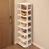 Storage Holders Racks Small Shoes Organizer for Door Multi Layer Wall Corner Rack Saving Space Folding Shoe Simple Partition Cabinet 230912