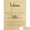 Cavigliere Mtilayer 12 costellazioni zodiacali cavigliera oro Sier Summber spiaggia lettera catena del piede per le donne signore gioielli astrologici goccia D Dhnlr