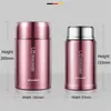 BOAONI 800ml 1000ml Food Thermal Jar Vacuum Insulated Soup Thermos Containers 316 Stainless Steel Lunch Box with Folding Spoon 210254i