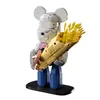 Мультяшные красивые фигурки Bearbrick, Человек-паук, жестокий медведь, 400% украшения, модели кукол ручной работы, украшения для дома