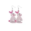 21 Styles Easter Pu Leather Rabbit Earrings Charm Cute Egg Bunny Earring Spring Party Gift Jewelry Drop Delivery