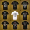 PP Men's T-shirt Summer Phillip Plain Short Sleeve Men Polo shirt Round Neck shirt tee Skulls Dollar Brown bear Print Tops Streetwear M-xxxL 004#